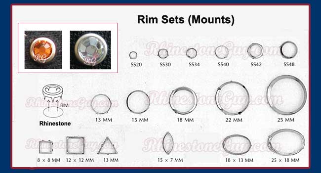 Rim Sets for Rhinestones