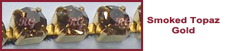 Rhinestone Chain Smoked Topaz