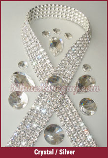 Czech Mesh Banding Crystal Silver