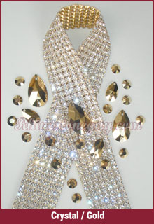 Czech Mesh Banding Crystal Gold