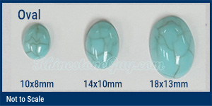 acrylic turquoise ovals